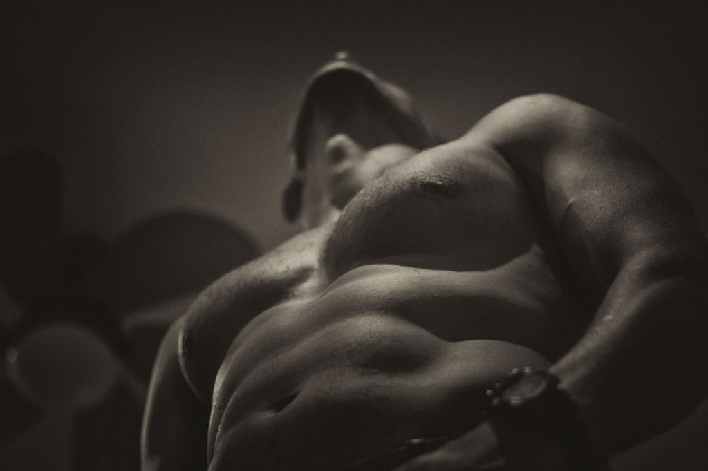 naked, upper body, fit