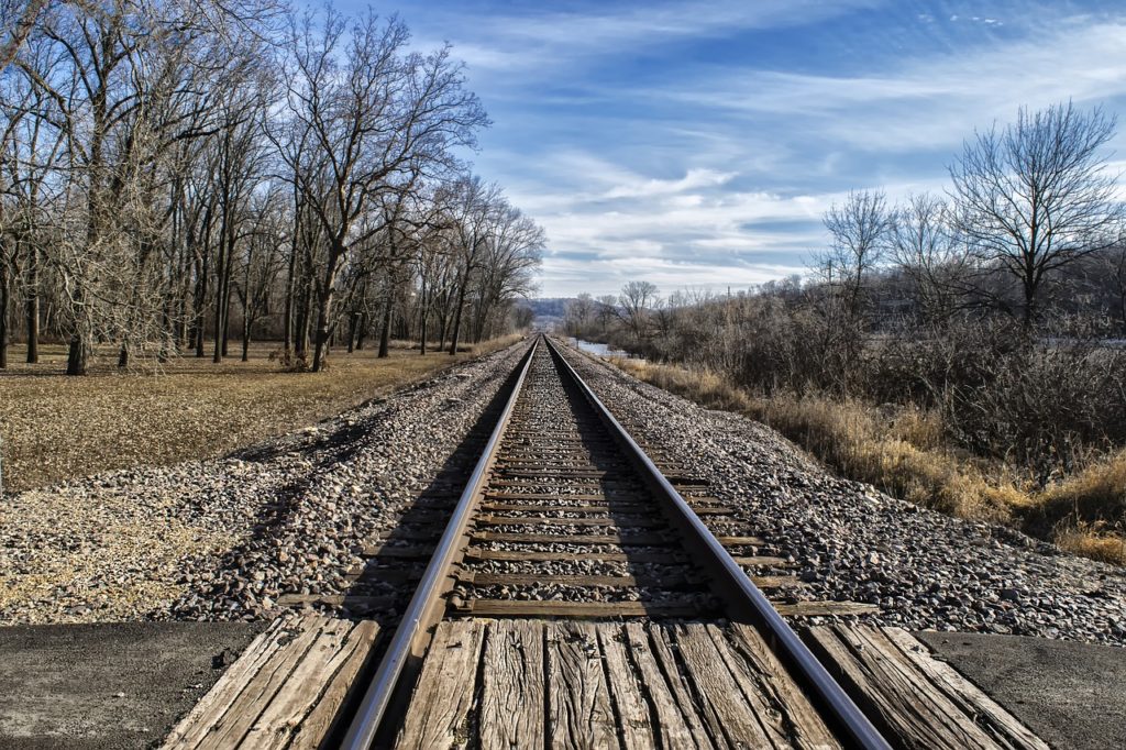 railroad track, guidance, railway